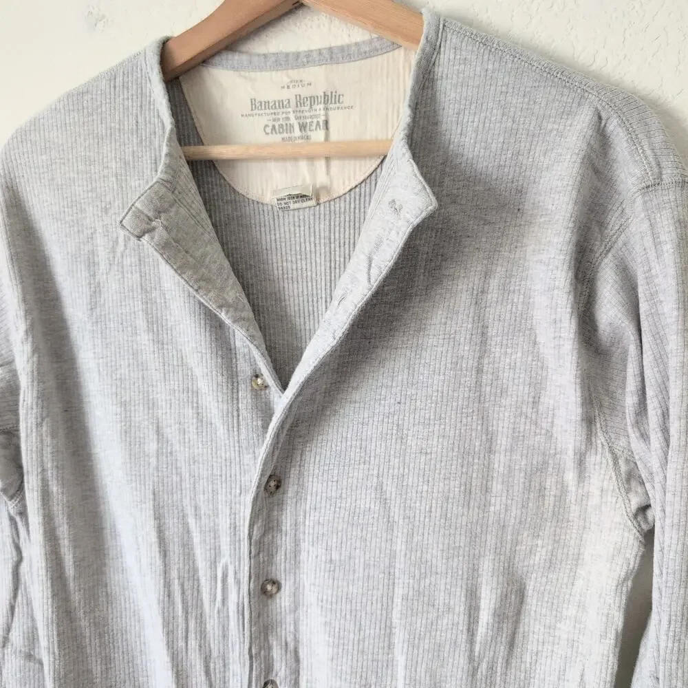RARE Vtg Banana Republic‎ Cabin Wear 80s 90s Medium 100% Cotton One Piece Pajama